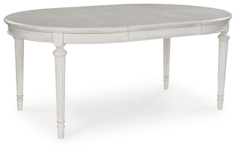 Montelaine - Antique White - Oval Dining Room Extension Table by Benchcraft® | Bel Furniture