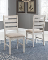 Skempton - White - Dining UPH Side Chair (Set of 2) by Signature Design by Ashley® | Bel Furniture