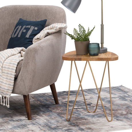 Patrice - Handcrafted Metal And Wood Accent Table - view 12