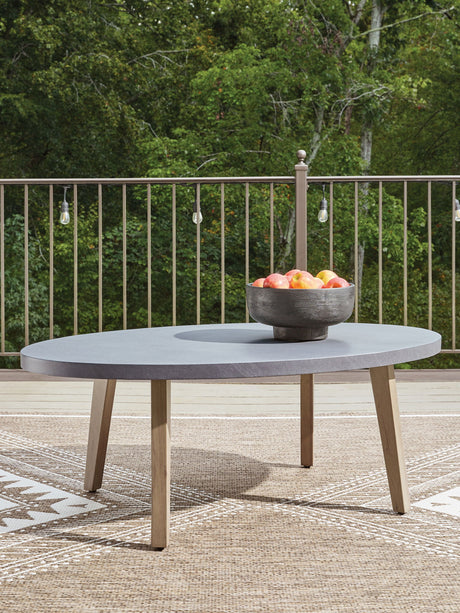 Harmony Headlands - Oval Cocktail Table - Natural / Gray - view 4