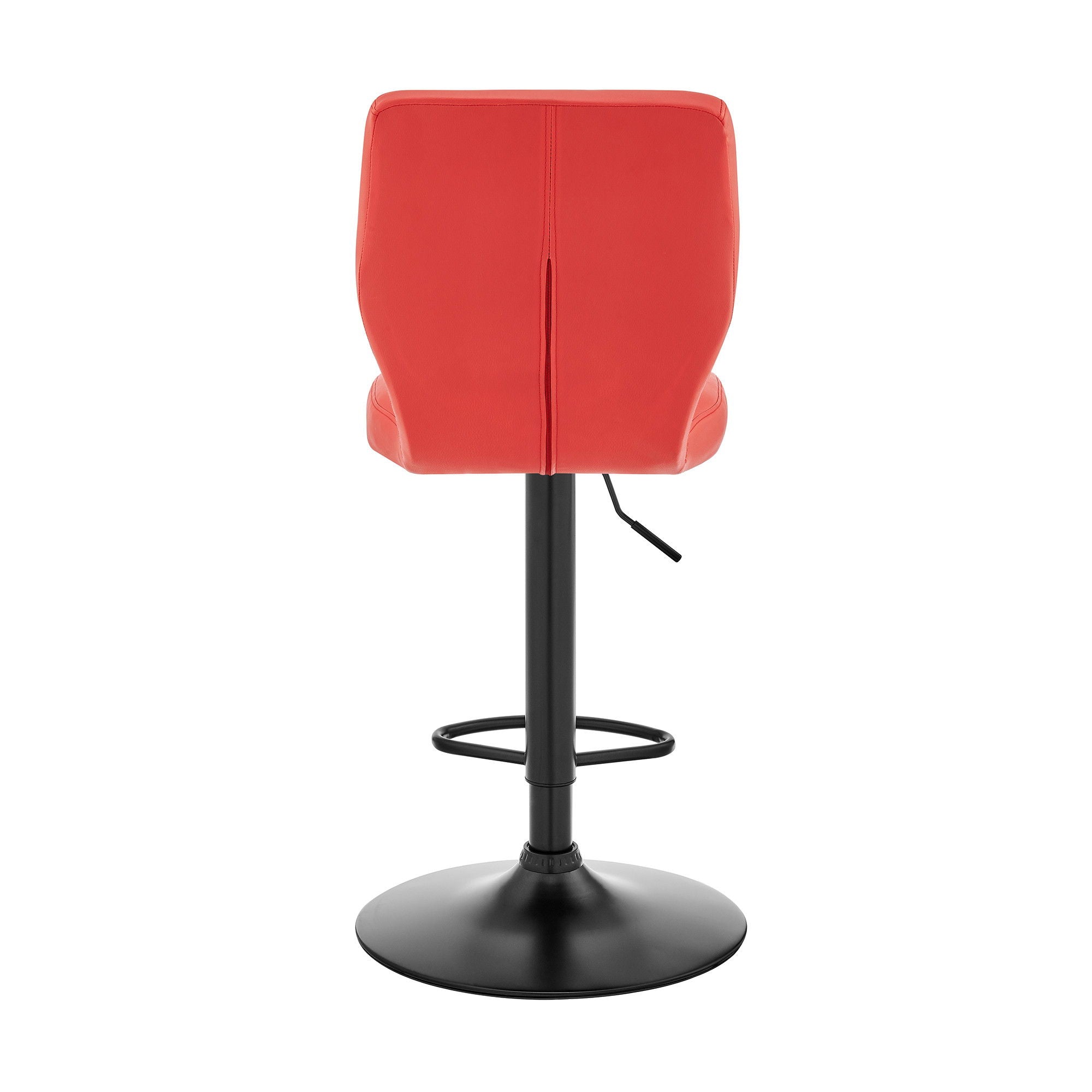 Swivel Adjustable Height Bar Chair - Red / Black