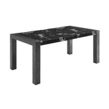 Dining Table And 4 Padded Chairs - Black