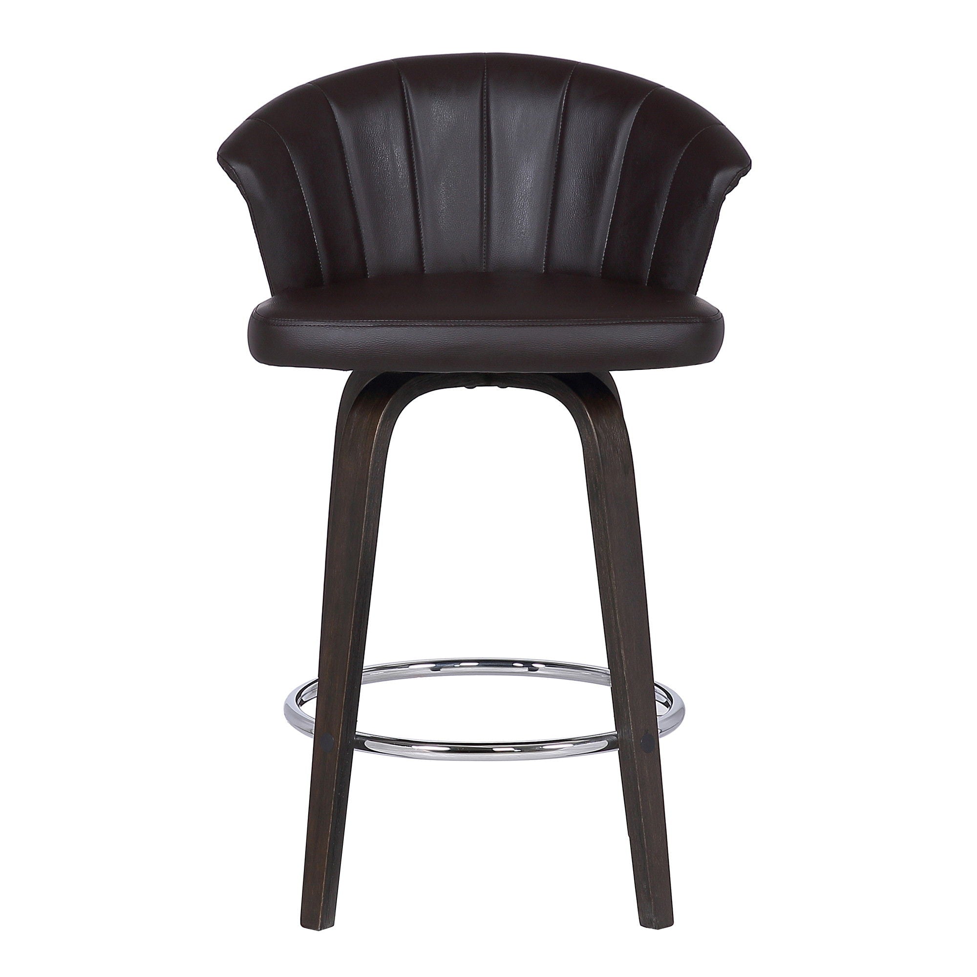 Swivel Low Back Bar Height Bar Chair - Dark Brown