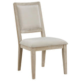 Trofello - Cushioned Dining Side Chair (Set of 2) - White Washed by Coaster Fine Furniture | Bel Furniture