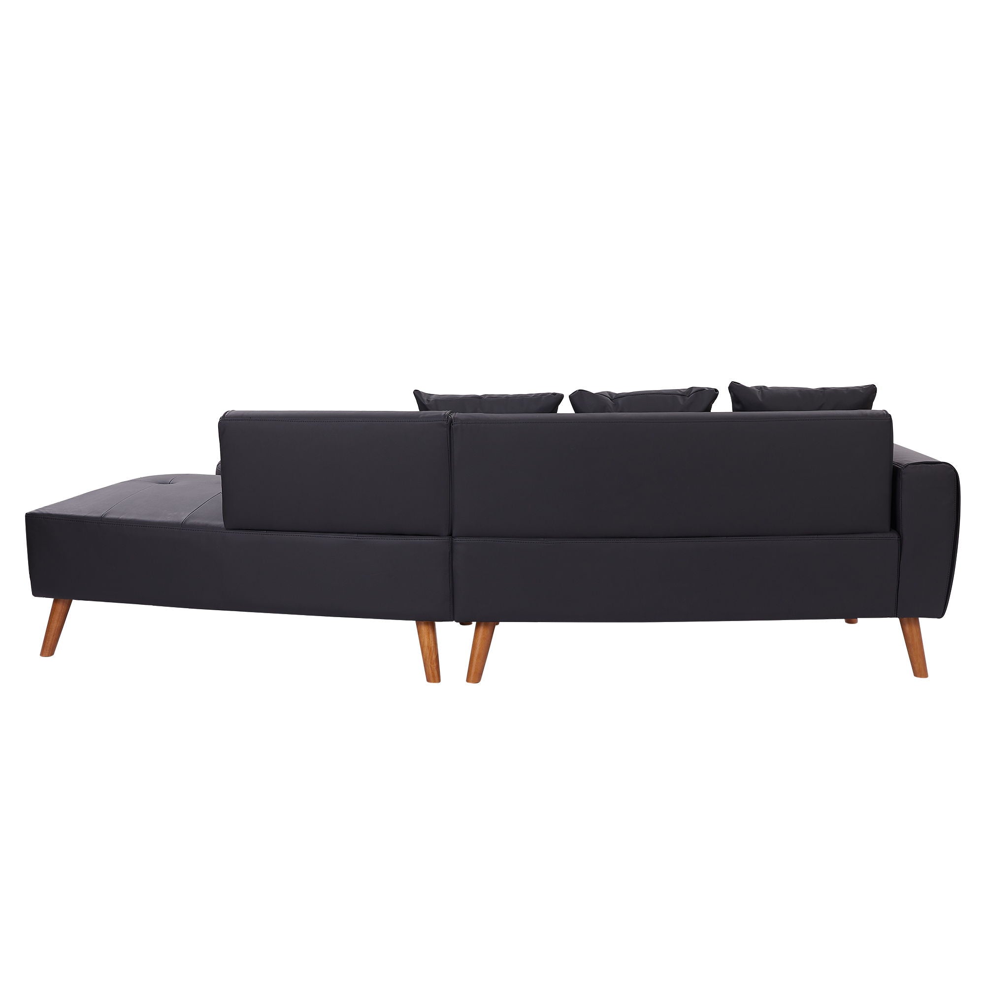 Contemporary Sofa Stylish Sofa Couch With A Round Storage Ottoman And Three Removable Pillows For Living Room