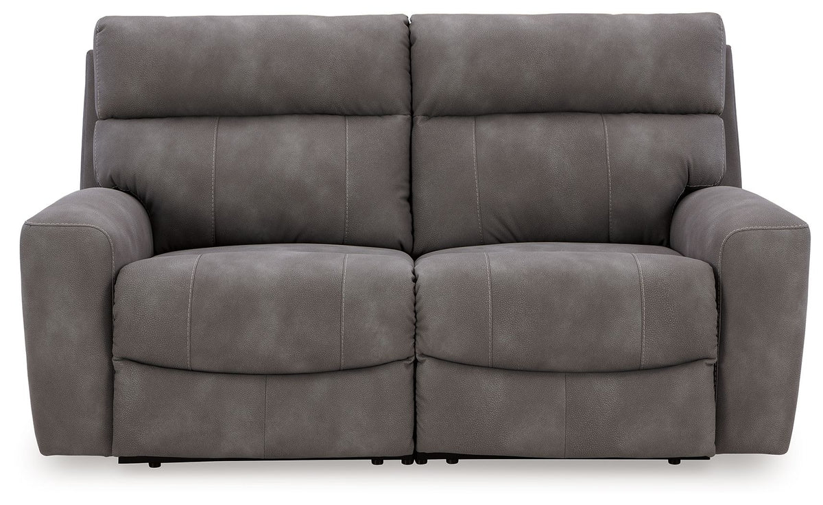 Next-Gen Durapella - Reclining Sectional Dark Gray 2 Pc. Power Reclining Sectional Loveseat by Signature Design by Ashley® | Bel Furniture