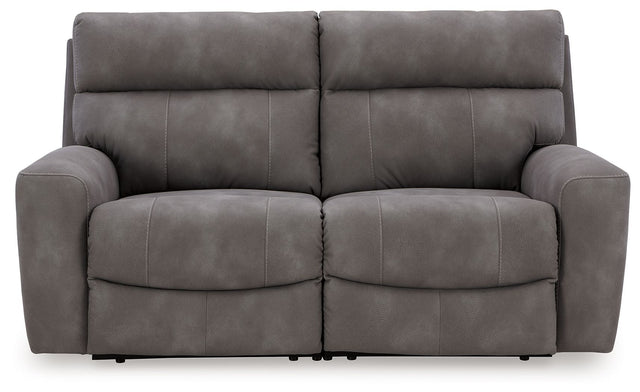 Next-Gen Durapella - Reclining Sectional Dark Gray 2 Pc. Power Reclining Sectional Loveseat by Signature Design by Ashley® | Bel Furniture