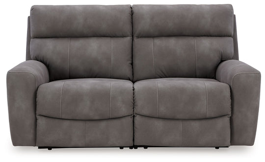 Next-Gen Durapella - Reclining Sectional Dark Gray 2 Pc. Power Reclining Sectional Loveseat by Signature Design by Ashley® | Bel Furniture
