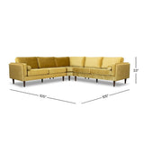 Amber - Velvet Corner Sectional Sofa