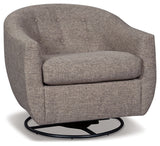 Upshur - Swivel Glider Accent Chair - Taupe