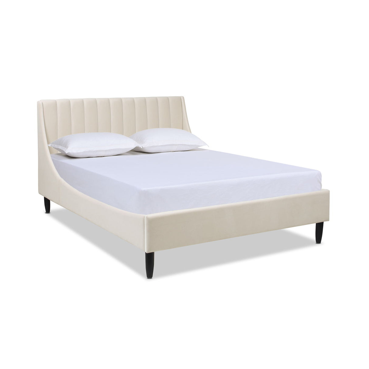 Aspen - Vertical Tufted Modern Headboard Platform Bed Set by Jennifer Taylor Home | Bel Furniture