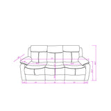 Blanche - Reclining Set With LED Lights With Pillow Top Arms