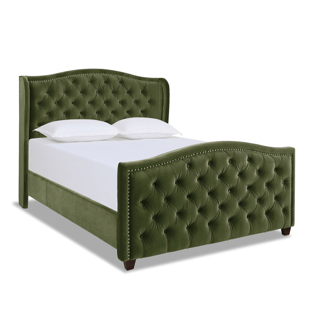 Marcella - Upholstered Shelter Headboard Bed Set