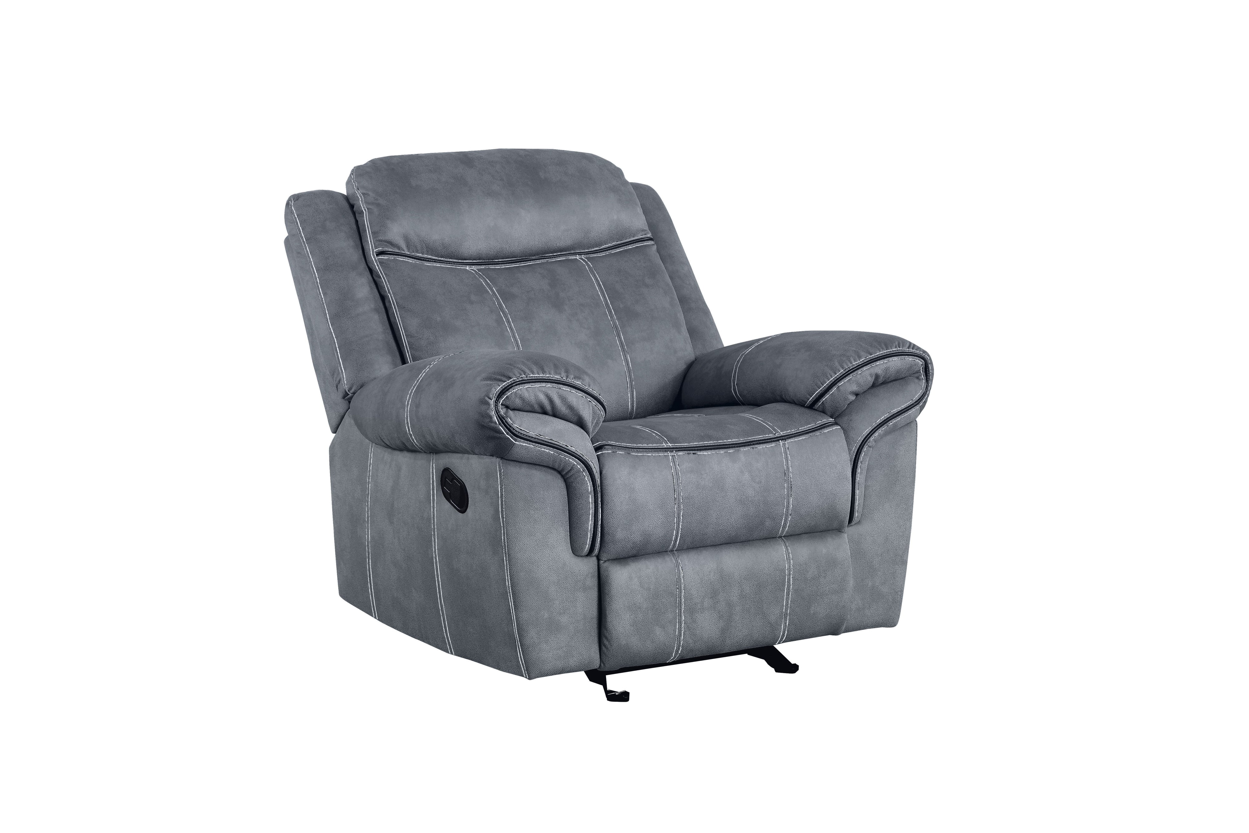 Zubaida - Two Tone Velvet 3 Piece Recliner Living Room Set