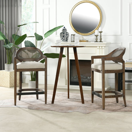 Americana - Mid-Century Modern Cane Back Counter Stool - view 72