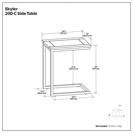 Skyler - Handcrafted C Side Table - view 41