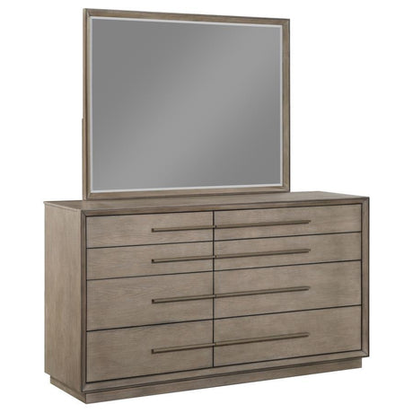 Durango - 8-Drawer Dresser With Mirror Light Brown by CoasterElevations | Bel Furniture