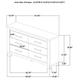Oakglen - 6-Drawer Bedroom Dresser by Coaster Fine Furniture | Bel Furniture