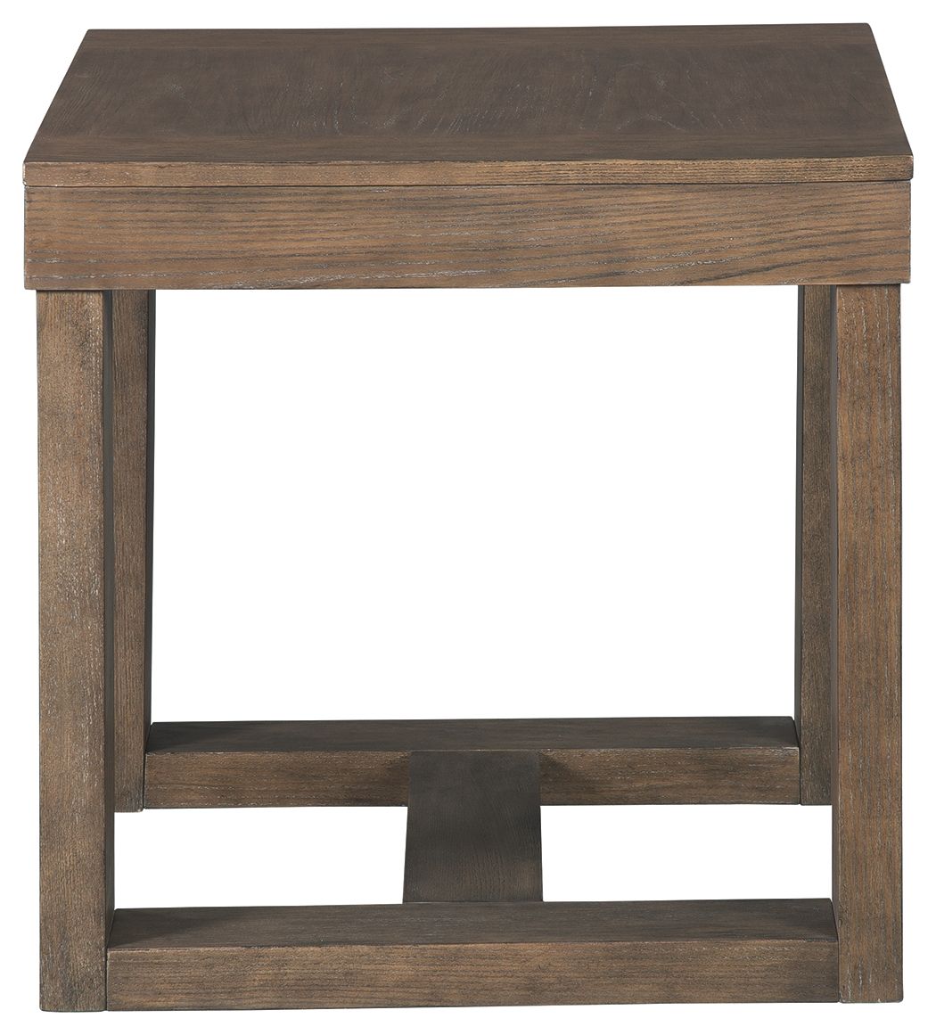 Cariton - Gray - Square End Table by Signature Design by Ashley® | Bel Furniture