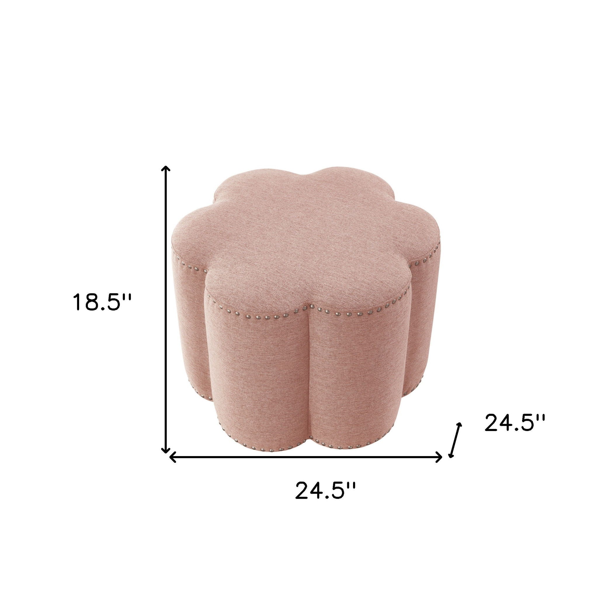 Linen Specialty Ottoman - Pink