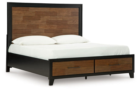 Kraeburn - Panel Storage Bed Dark Brown by Benchcraft® | Bel Furniture