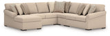 LadyMae - Sectional Beige 5 Pc. Left Arm Facing Corner Chaise Sectional by Benchcraft® | Bel Furniture