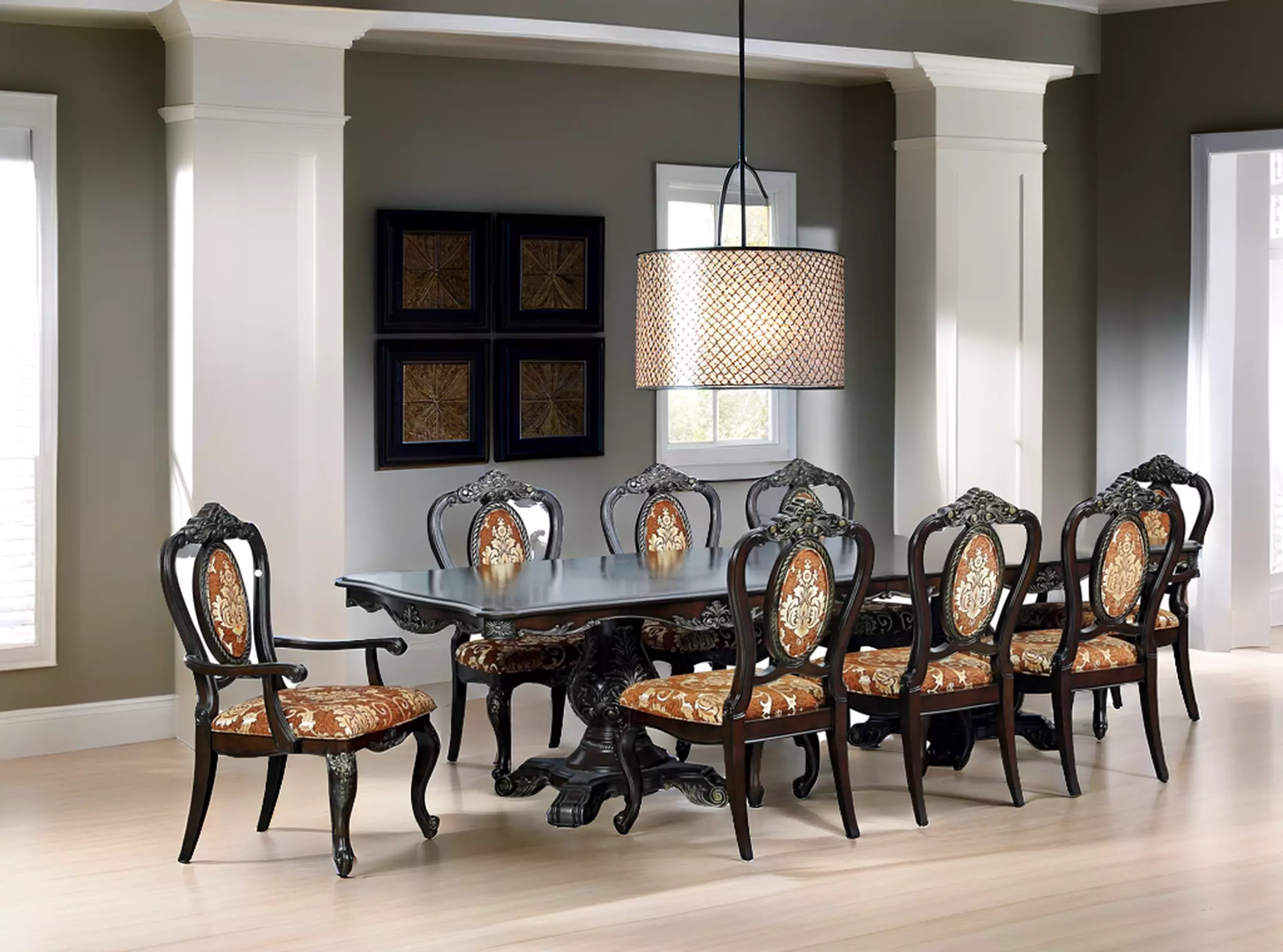 9 PIECE DINING ROOM SET