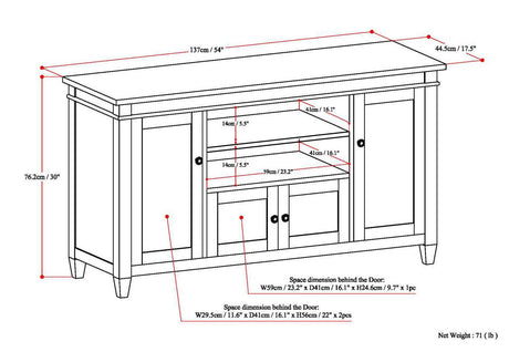 Carlton - TV Media Stand by Simpli-Home | Bel Furniture