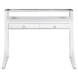Gemma - 2-Drawer Writing Desk - White High Gloss by CoasterEssence | Bel Furniture