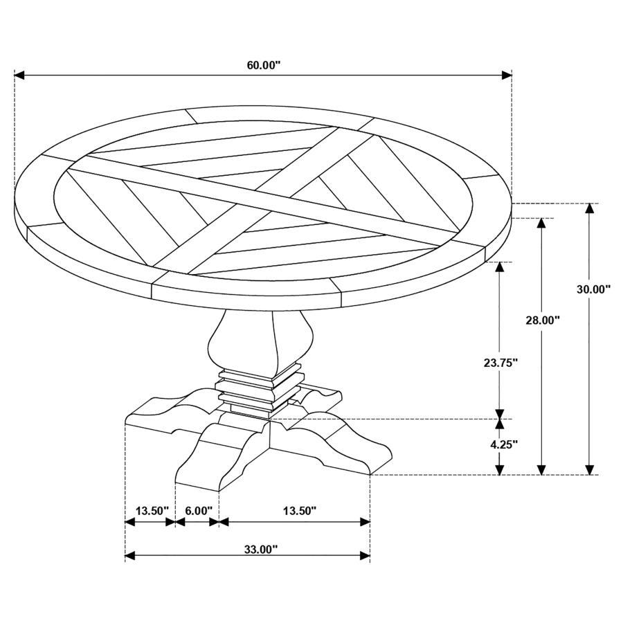 Florence - Round Pedestal Base Dining Table