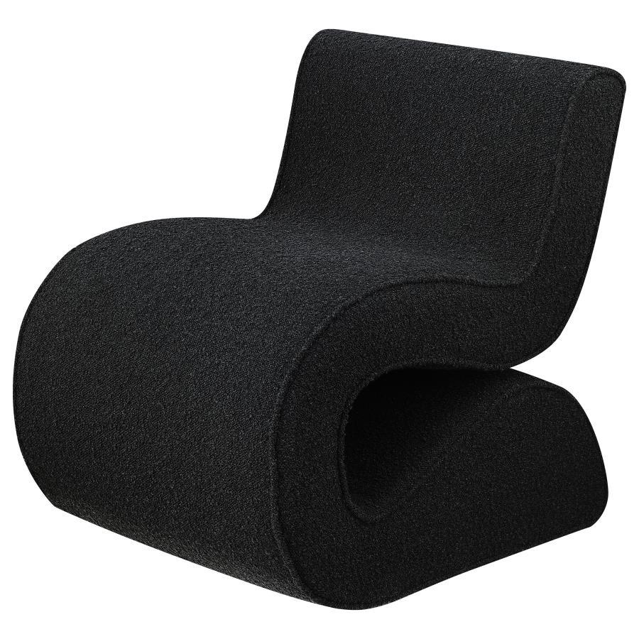 Ronea - Boucle Upholstered Armless Curved Chair by Coaster Fine Furniture | Bel Furniture