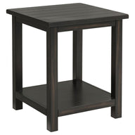 Payne - Wood End Table with Shelf Black by Coaster Fine Furniture | Bel Furniture