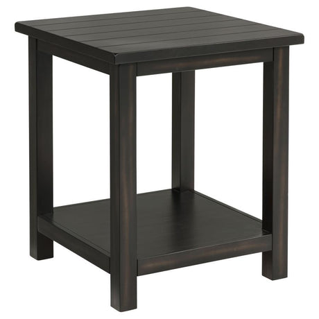 Payne - Wood End Table with Shelf Black by Coaster Fine Furniture | Bel Furniture