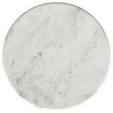 Berkeley - Round Marble Top Side Table - White And Brown by Coaster Fine Furniture | Bel Furniture