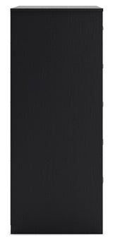 Finch - Black - Five Drawer Chest - 46" Height by Signature Design by Ashley® | Bel Furniture
