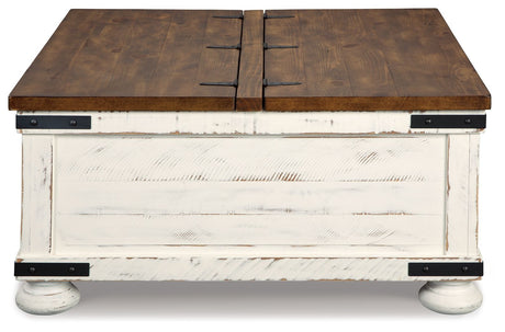 Wystfield - Cocktail Table with Storage - White / Brown - view 10