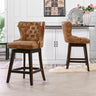 Holmes - Tufted High Back 360 Swivel Counter Height Barstool by Jennifer Taylor Home | Bel Furniture