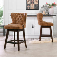 Holmes - Tufted High Back 360 Swivel Counter Height Barstool by Jennifer Taylor Home | Bel Furniture