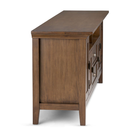 Redmond - TV Media Stand - Rustic Natural Aged Brown by Simpli-Home | Bel Furniture