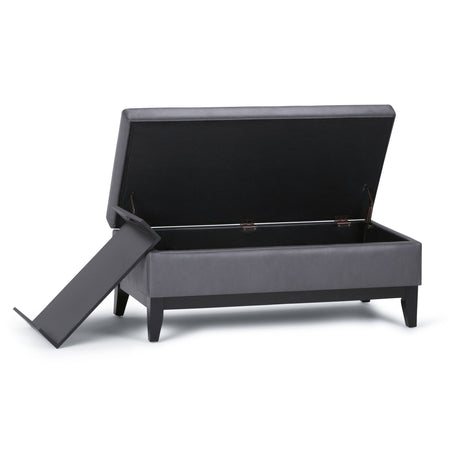 Oregon - Contemporary Storage Ottoman Bench With Tray - view 46
