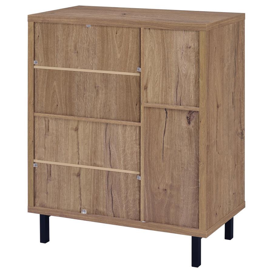 Teller - 2-Door Shoe Storage Cabinet - Natural Oak by Coaster Fine Furniture | Bel Furniture