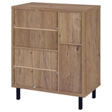 Teller - 2-Door Shoe Storage Cabinet - Natural Oak by Coaster Fine Furniture | Bel Furniture