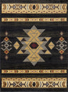 Tribes - GC_YLS4004 Southwest Area Rug Black by Icona Home Decor | Bel Furniture