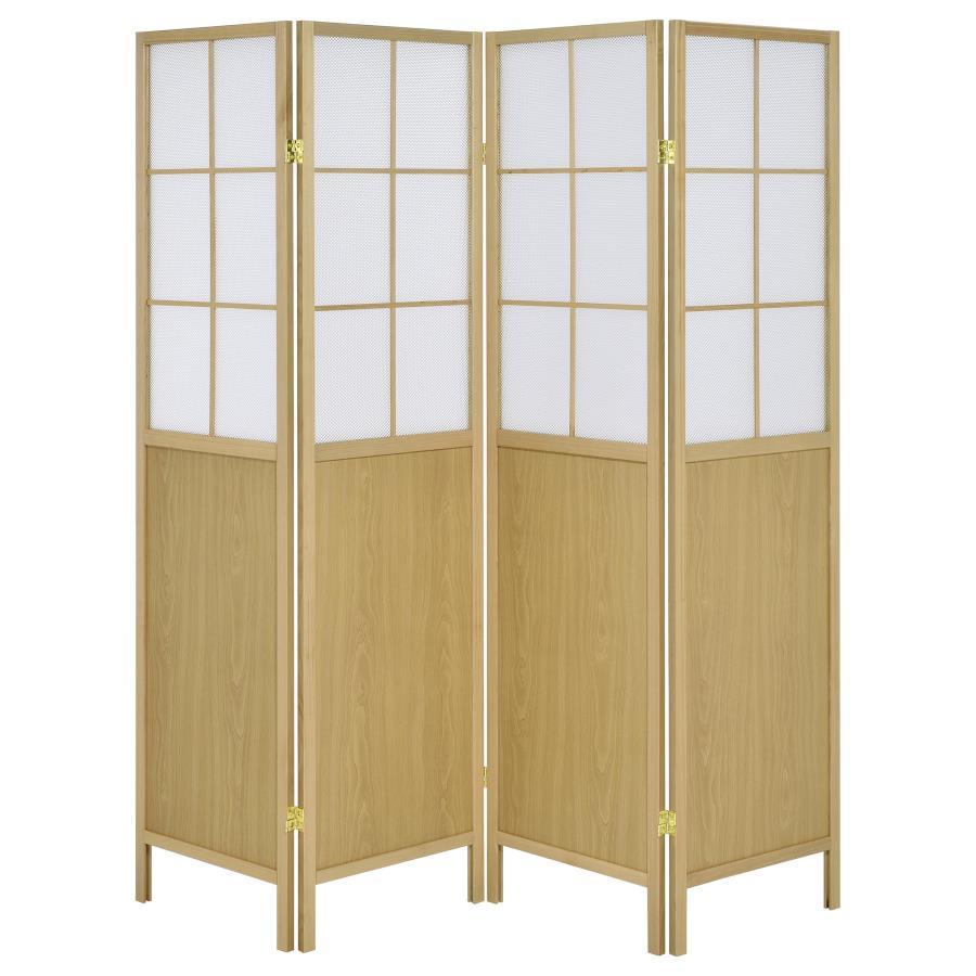 Edwards - 4-Panel Room Divider Folding Shoji Screen - Natural by Coaster Fine Furniture | Bel Furniture