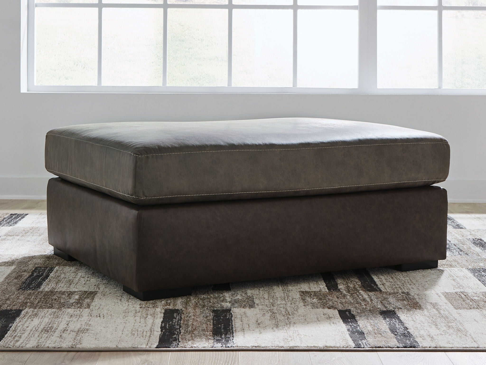 Castille Way - Oversized Accent Ottoman - Fossil | BEL Furniture