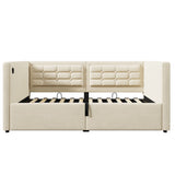 Upholstered Daybed With Hydraulic Storage And USB / Type - C Charging