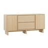 Scandi - Sideboard With Beveled Drawers Light Brown by Walker Edison | Bel Furniture
