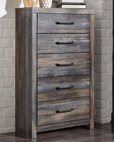 Drystan - Five Drawer Chest - Brown / Beige