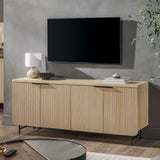Modern Fluted Door Minimalist Storage Sideboard by Walker Edison | Bel Furniture