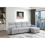 Sleeper Sofa With Storage Chaise - Gray